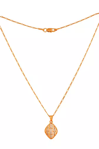 Golden short chain with pendant - 3 numbers one gram gold