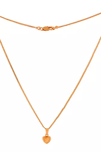 Golden short chain with pendant - 3 numbers one gram gold