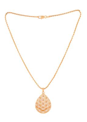 Golden short chain with pendant - 3 numbers one gram gold 7
