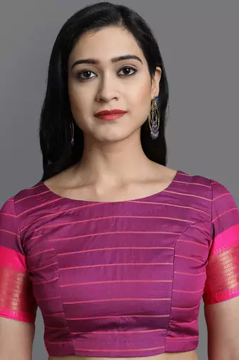 Pink Cotton Silk Zari Woven Saree
