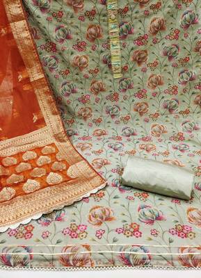 Pista Organza Dress Material With Inner 2