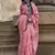 Pink Organza handloom weaving work Saree
