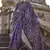 Purple Organza handloom weaving work Saree