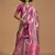 Pink kanjivaram silk Blend zari weaving saree