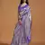 Dark Violet kanjivaram silk Blend zari weaving saree