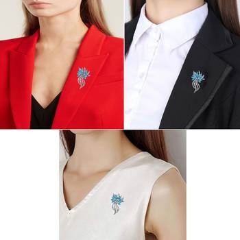 rhodium plated exquisite designer aqua blue crystal brooch for girls and women bp1101040rablu 2