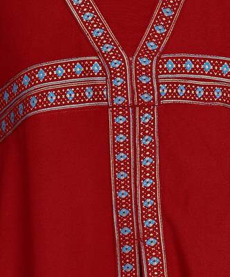 women rayon paisley print anarkali kurta in maroon 5
