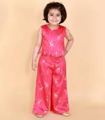 Pink printed pant set