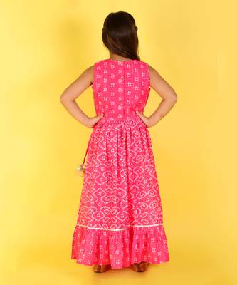 Pink printed ghaghra choli set 3