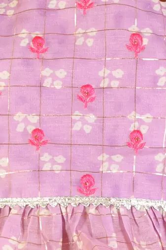 Purple embroidered ghaghra set