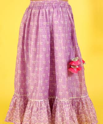Purple embroidered ghaghra set 4
