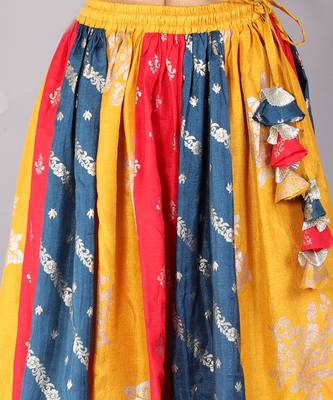 Teal blue ghaghra choli set 4