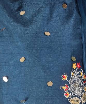 Teal blue ghaghra choli set 5