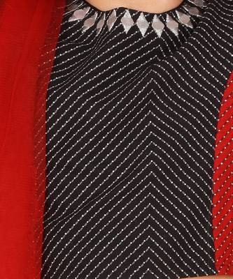 Red and black lehenga set 5