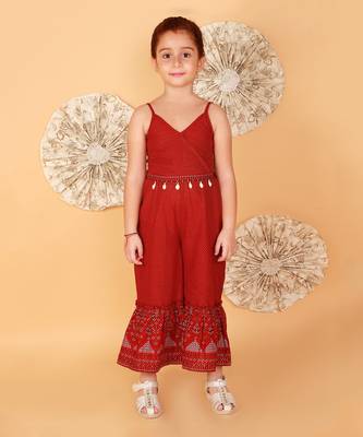 Red printed jumpsuit 2