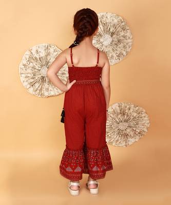 Red printed jumpsuit 3