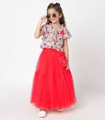 Red lehenga set