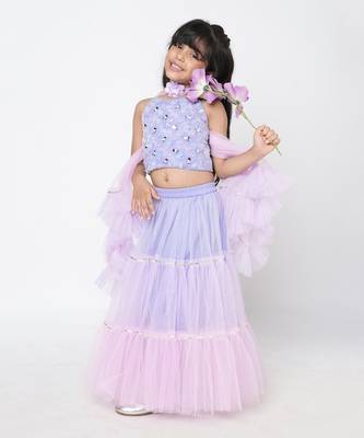Lavender lehenga set 3