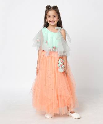 Peach lehenga set 1