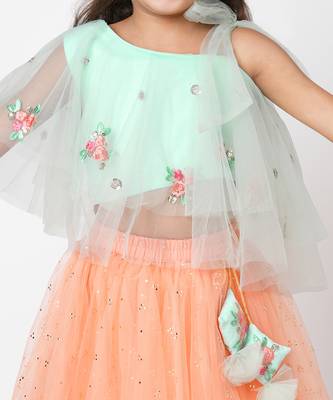 Peach lehenga set 4