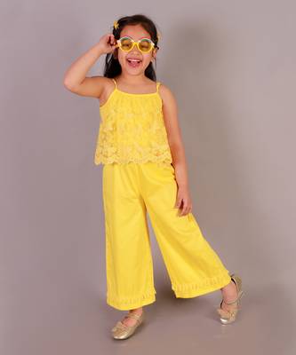Yellow printed jumpsuit 1