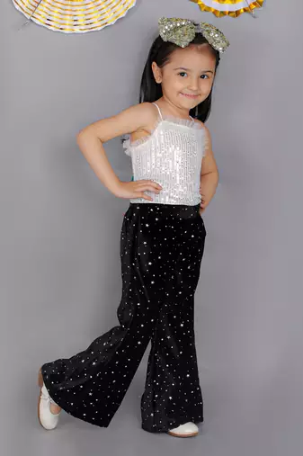 Black printed co ord set