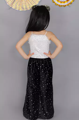 Black printed co ord set