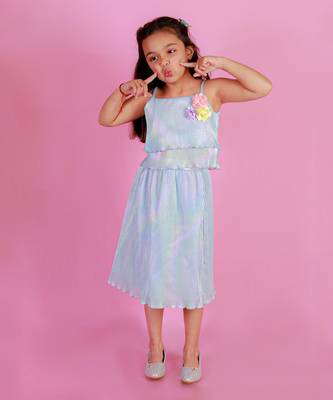 Sky blue skirt set 3