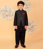 Red kurta jacket set