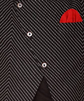 Red kurta jacket set 4