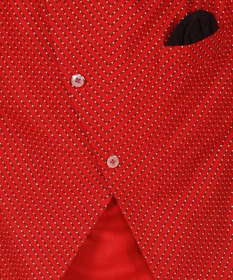 Red kurta jacket set 4