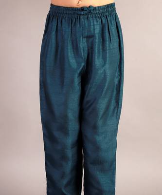 Teal blue printed kurta jacket set 5