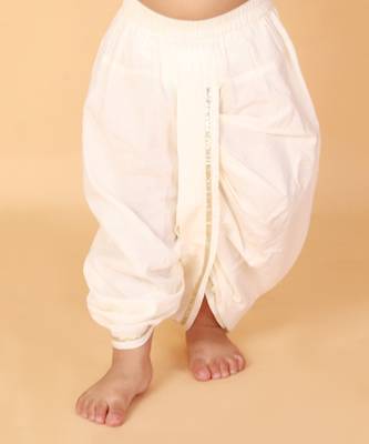 Orange printed kurta dhoti set 5