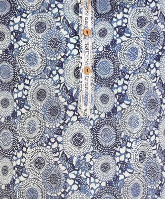 Blue printed kurta pyjama set 4