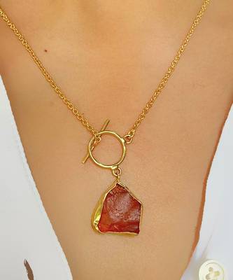 Opulent rust stone necklace 1