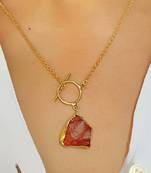 Opulent rust stone necklace