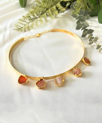 Hasli  rust natural stone necklace 2