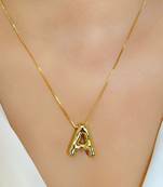 'a'  initial pendant necklace
