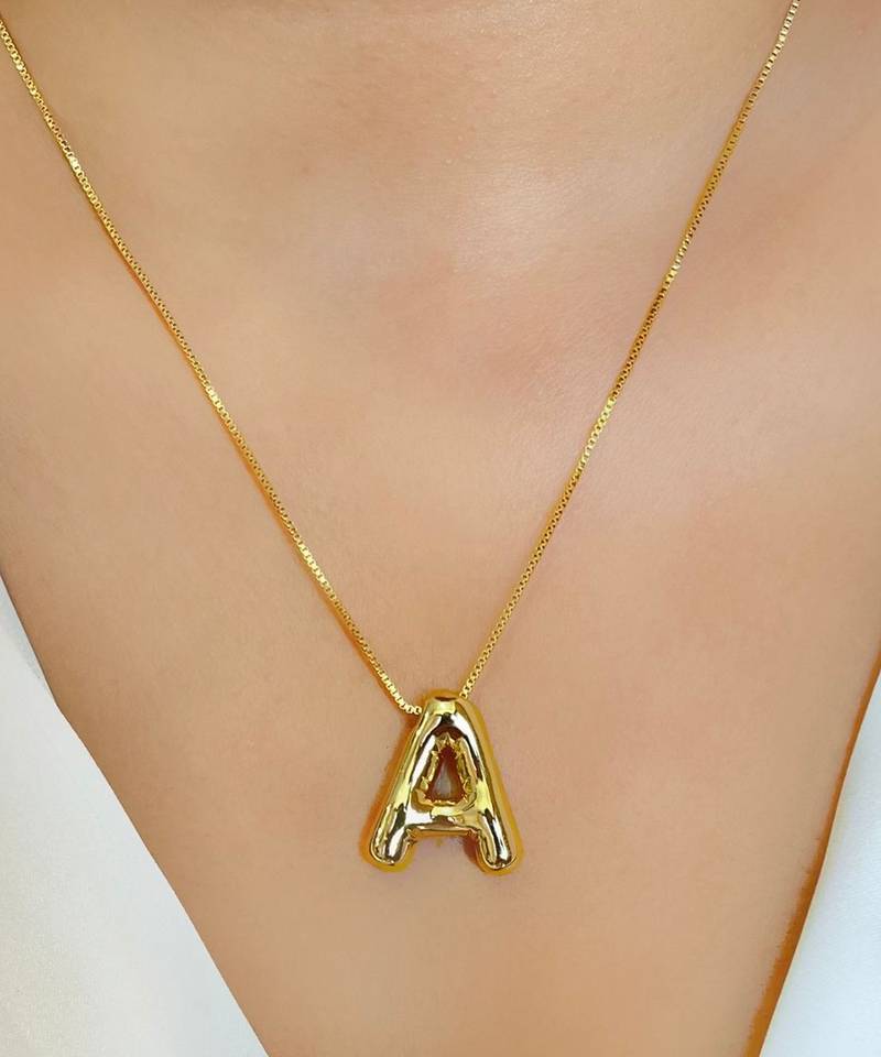 'a'  initial pendant necklace