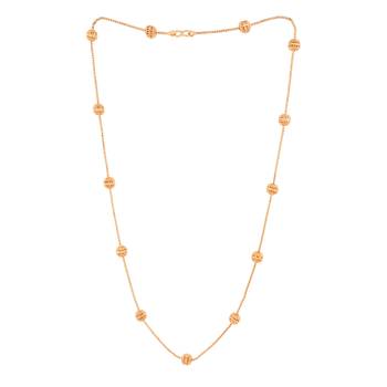 Gold balls chain medium length one gram gold 3