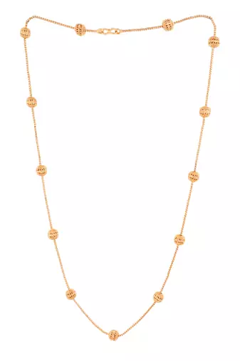 Gold balls chain medium length one gram gold