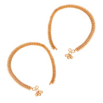 Golden anklets 10 inches size one gram gold 3