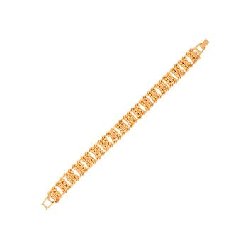 Golden bracelet Medium size 7 inches size Unisex one gram gold 3