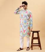 Pastel ikat kurta