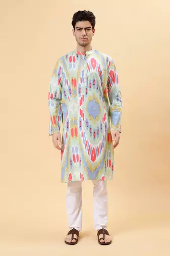 Pastel ikat kurta