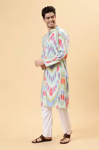Pastel ikat kurta
