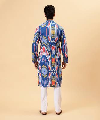 Blue ikat kurta 5