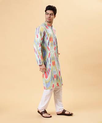 Pastel ikat kurta 4