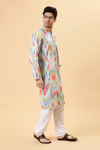 Pastel ikat kurta