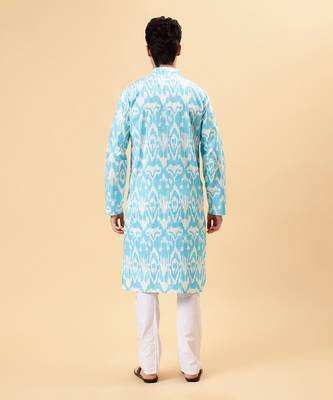 Blue ikat kurta 5